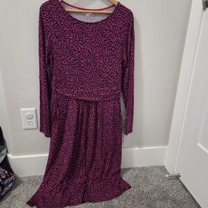 Boden Long Sleeve Jersey Knit Dress Sz 8R